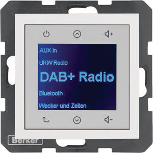 BERKER 29848989 Radio Touch Steckdosenradio Unterputz DAB+ S.1/B.x polarweiß glänzend