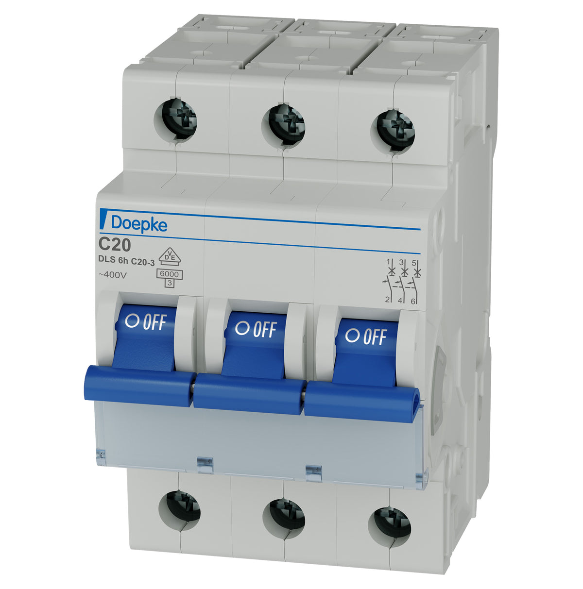 Doepke Doepke LS-Schalter 3p, C-Char, 400 V/20 A AC, 6 kA