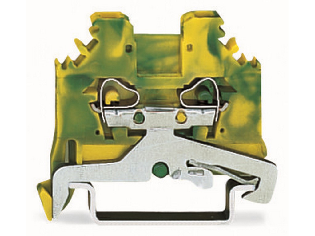 WAGO 280-107 2-Leiter-Schutzleiterklemme 2,5 mm² CAGE CLAMP® grün-gelb